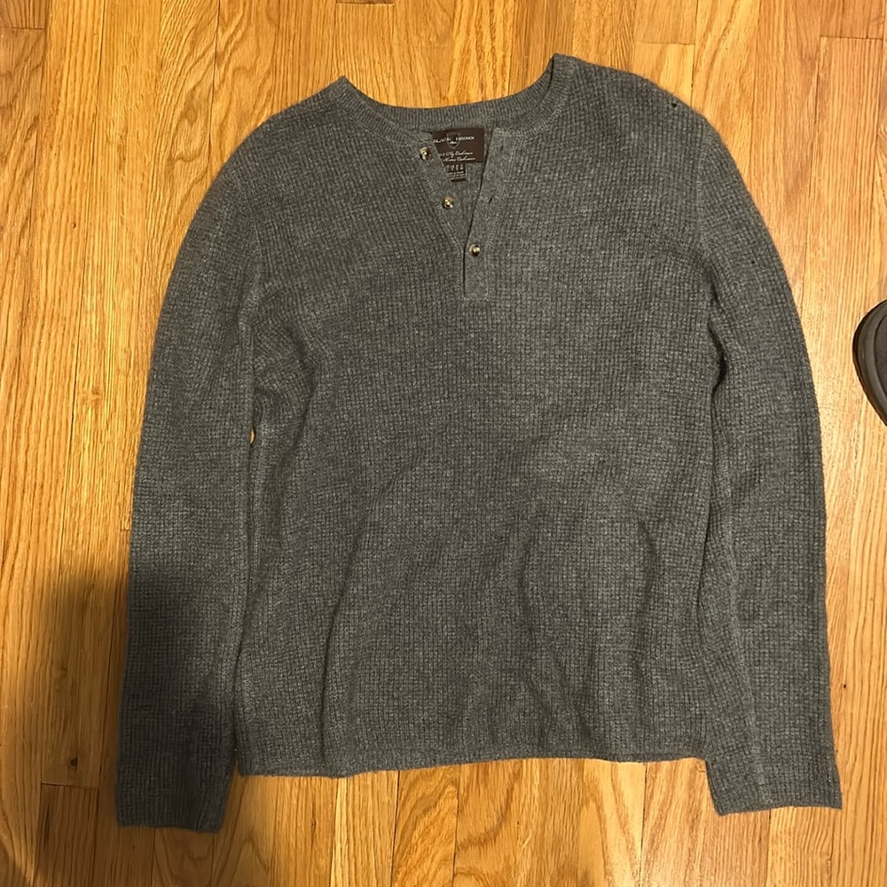 Black Brown 1826 100% Cashmere Men’s Grey Sweater